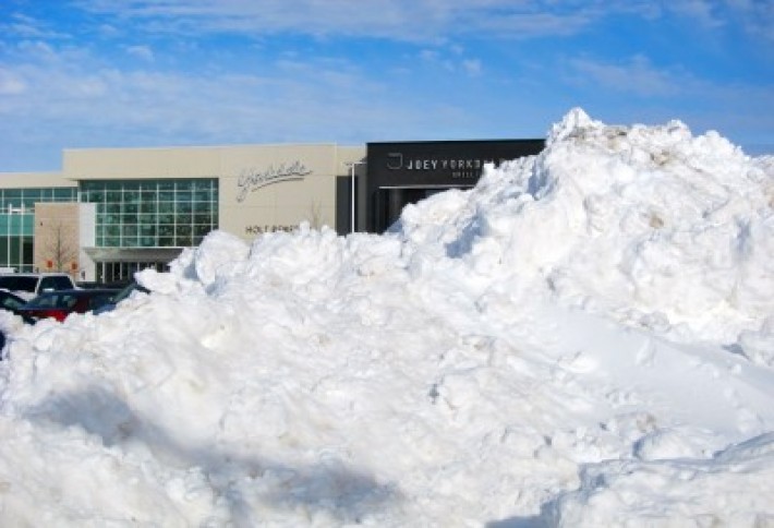 Mountains of snow at Yorkdale