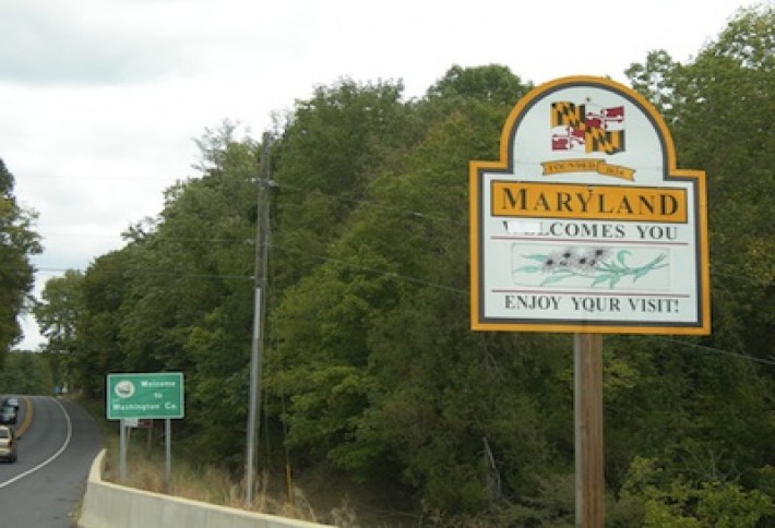 welcome to maryland sign