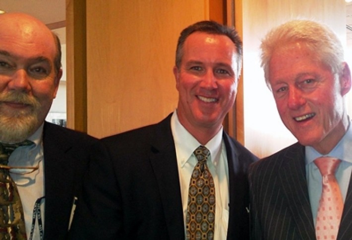 Mark Glass, Tom Bowen, President Clinton