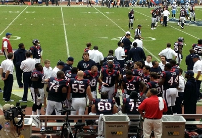 Schaab and Texans Bench